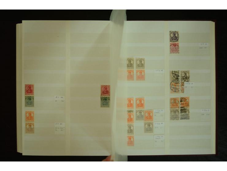1900/22, Germania, postfrische, ungebrauchte und gestempelte Sammlung mit u.a. Mi.-Nr. 66I gestempelt, 66II postfrisch, 66III