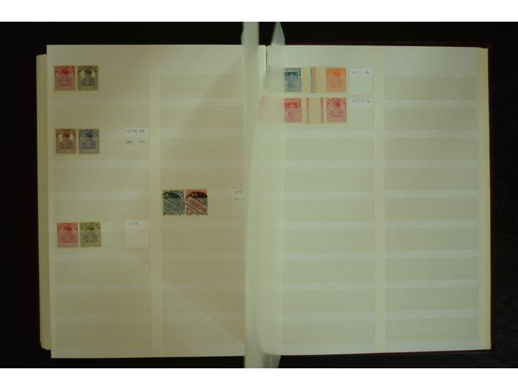 1900/22, Germania, postfrische, ungebrauchte und gestempelte Sammlung mit u.a. Mi.-Nr. 66I gestempelt, 66II postfrisch, 66III