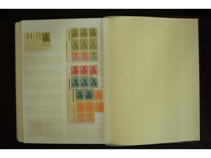1900/22, Germania, postfrische, ungebrauchte und gestempelte Sammlung mit u.a. Mi.-Nr. 66I gestempelt, 66II postfrisch, 66III
