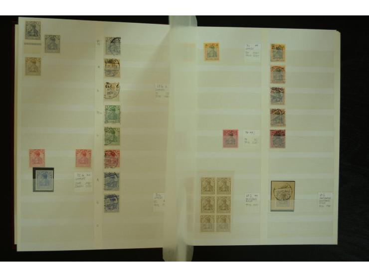 1900/22, Germania, postfrische, ungebrauchte und gestempelte Sammlung mit u.a. Mi.-Nr. 66I gestempelt, 66II postfrisch, 66III