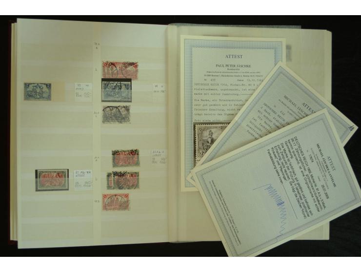 1900/22, Germania, postfrische, ungebrauchte und gestempelte Sammlung mit u.a. Mi.-Nr. 66I gestempelt, 66II postfrisch, 66III