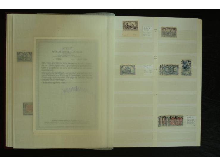 1900/22, Germania, postfrische, ungebrauchte und gestempelte Sammlung mit u.a. Mi.-Nr. 66I gestempelt, 66II postfrisch, 66III