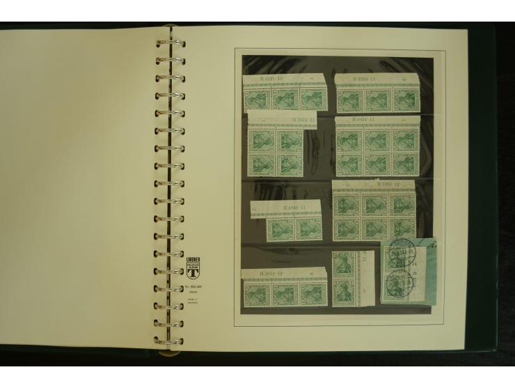 1902/1923, sehr umfangreiche Spezial-Sammlung "Hausauftragsnummern" ab Germania mit einigen hundert Paaren und Einzelwerten i