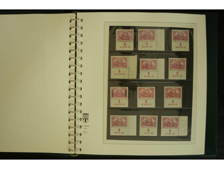 1902/1923, sehr umfangreiche Spezial-Sammlung "Hausauftragsnummern" ab Germania mit einigen hundert Paaren und Einzelwerten i