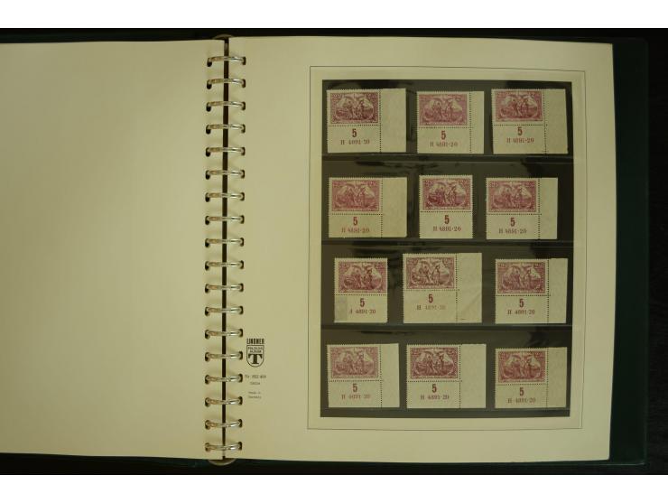 1902/1923, sehr umfangreiche Spezial-Sammlung "Hausauftragsnummern" ab Germania mit einigen hundert Paaren und Einzelwerten i