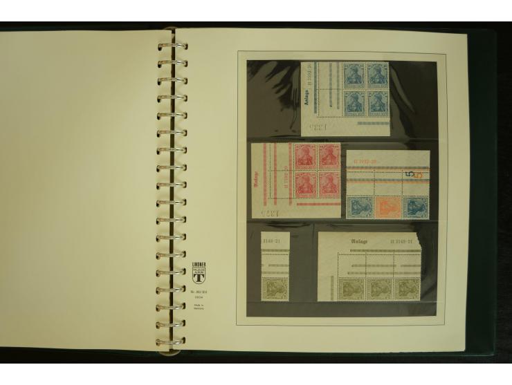 1902/1923, sehr umfangreiche Spezial-Sammlung "Hausauftragsnummern" ab Germania mit einigen hundert Paaren und Einzelwerten i