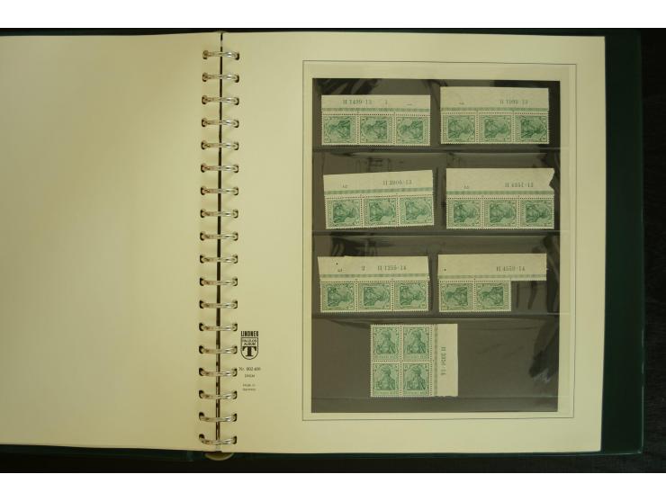 1902/1923, sehr umfangreiche Spezial-Sammlung "Hausauftragsnummern" ab Germania mit einigen hundert Paaren und Einzelwerten i