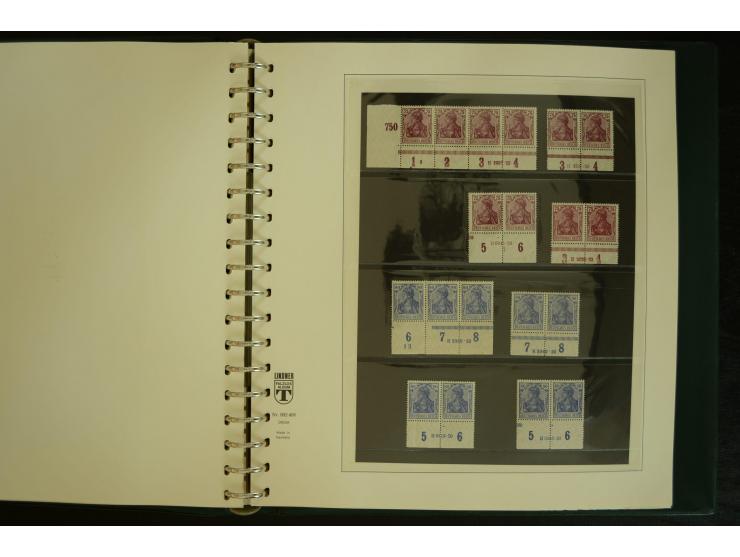 1902/1923, sehr umfangreiche Spezial-Sammlung "Hausauftragsnummern" ab Germania mit einigen hundert Paaren und Einzelwerten i