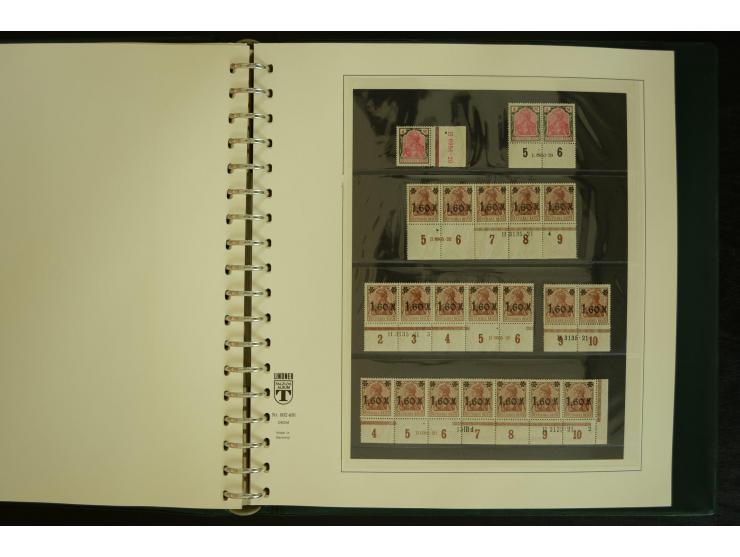 1902/1923, sehr umfangreiche Spezial-Sammlung "Hausauftragsnummern" ab Germania mit einigen hundert Paaren und Einzelwerten i