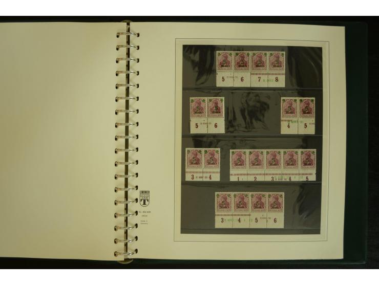 1902/1923, sehr umfangreiche Spezial-Sammlung "Hausauftragsnummern" ab Germania mit einigen hundert Paaren und Einzelwerten i