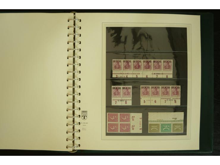 1902/1923, sehr umfangreiche Spezial-Sammlung "Hausauftragsnummern" ab Germania mit einigen hundert Paaren und Einzelwerten i