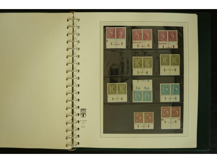 1902/1923, sehr umfangreiche Spezial-Sammlung "Hausauftragsnummern" ab Germania mit einigen hundert Paaren und Einzelwerten i