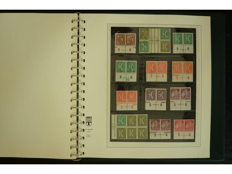 1902/1923, sehr umfangreiche Spezial-Sammlung "Hausauftragsnummern" ab Germania mit einigen hundert Paaren und Einzelwerten i