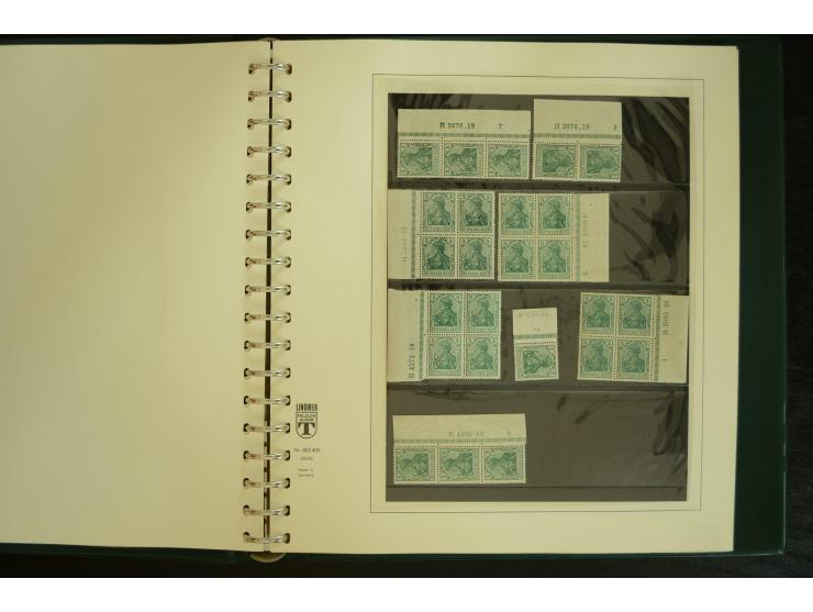 1902/1923, sehr umfangreiche Spezial-Sammlung "Hausauftragsnummern" ab Germania mit einigen hundert Paaren und Einzelwerten i