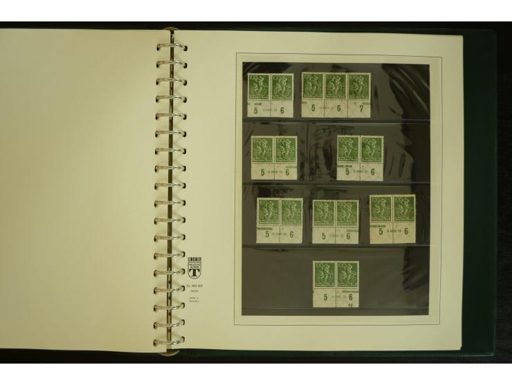 1902/1923, sehr umfangreiche Spezial-Sammlung "Hausauftragsnummern" ab Germania mit einigen hundert Paaren und Einzelwerten i