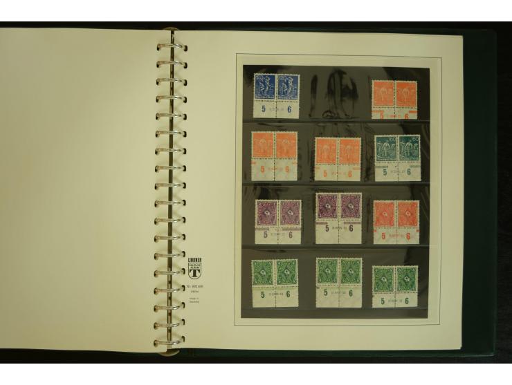 1902/1923, sehr umfangreiche Spezial-Sammlung "Hausauftragsnummern" ab Germania mit einigen hundert Paaren und Einzelwerten i