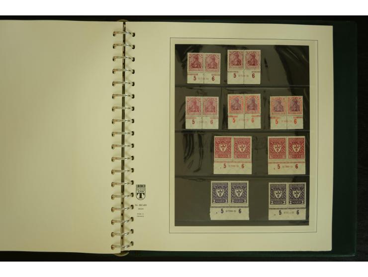 1902/1923, sehr umfangreiche Spezial-Sammlung "Hausauftragsnummern" ab Germania mit einigen hundert Paaren und Einzelwerten i