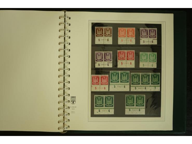 1902/1923, sehr umfangreiche Spezial-Sammlung "Hausauftragsnummern" ab Germania mit einigen hundert Paaren und Einzelwerten i