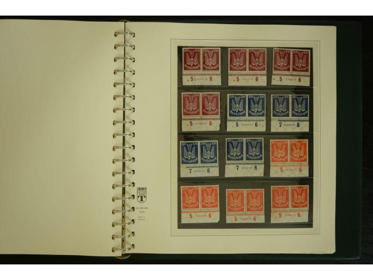 1902/1923, sehr umfangreiche Spezial-Sammlung "Hausauftragsnummern" ab Germania mit einigen hundert Paaren und Einzelwerten i