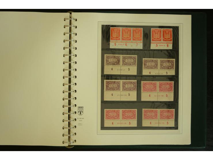 1902/1923, sehr umfangreiche Spezial-Sammlung "Hausauftragsnummern" ab Germania mit einigen hundert Paaren und Einzelwerten i