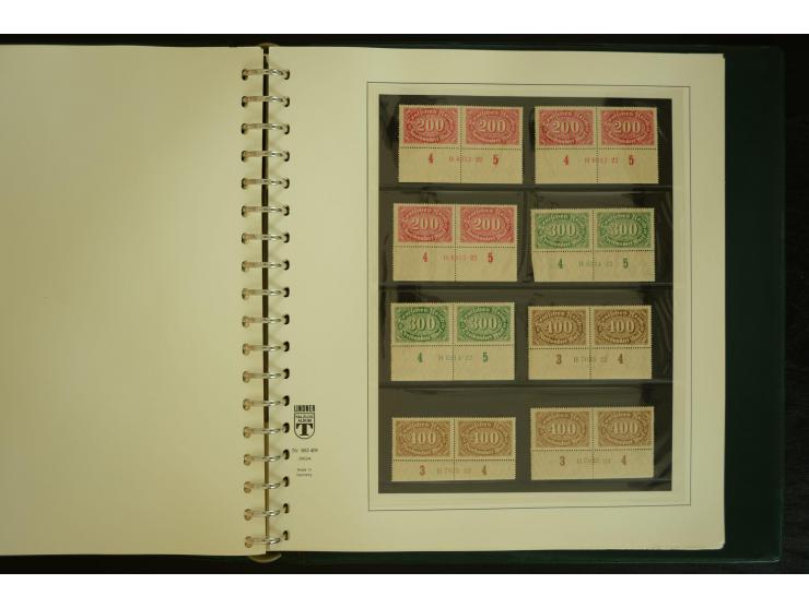 1902/1923, sehr umfangreiche Spezial-Sammlung "Hausauftragsnummern" ab Germania mit einigen hundert Paaren und Einzelwerten i
