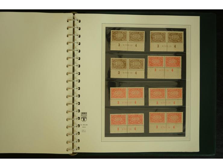 1902/1923, sehr umfangreiche Spezial-Sammlung "Hausauftragsnummern" ab Germania mit einigen hundert Paaren und Einzelwerten i