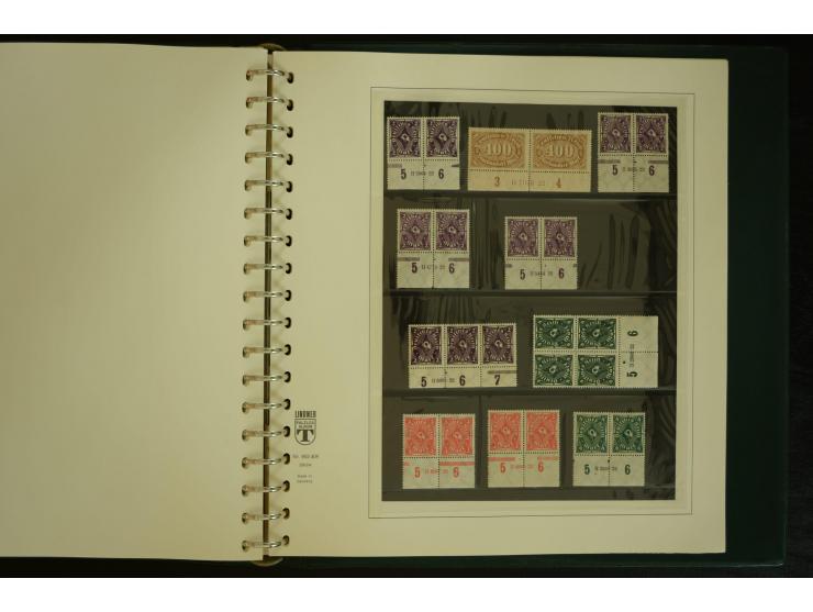 1902/1923, sehr umfangreiche Spezial-Sammlung "Hausauftragsnummern" ab Germania mit einigen hundert Paaren und Einzelwerten i