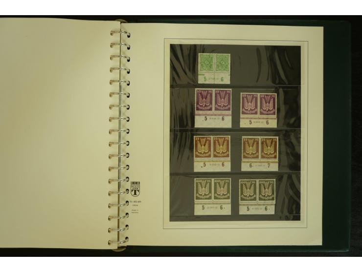 1902/1923, sehr umfangreiche Spezial-Sammlung "Hausauftragsnummern" ab Germania mit einigen hundert Paaren und Einzelwerten i