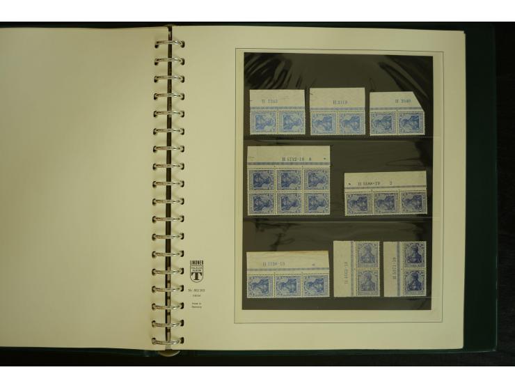 1902/1923, sehr umfangreiche Spezial-Sammlung "Hausauftragsnummern" ab Germania mit einigen hundert Paaren und Einzelwerten i