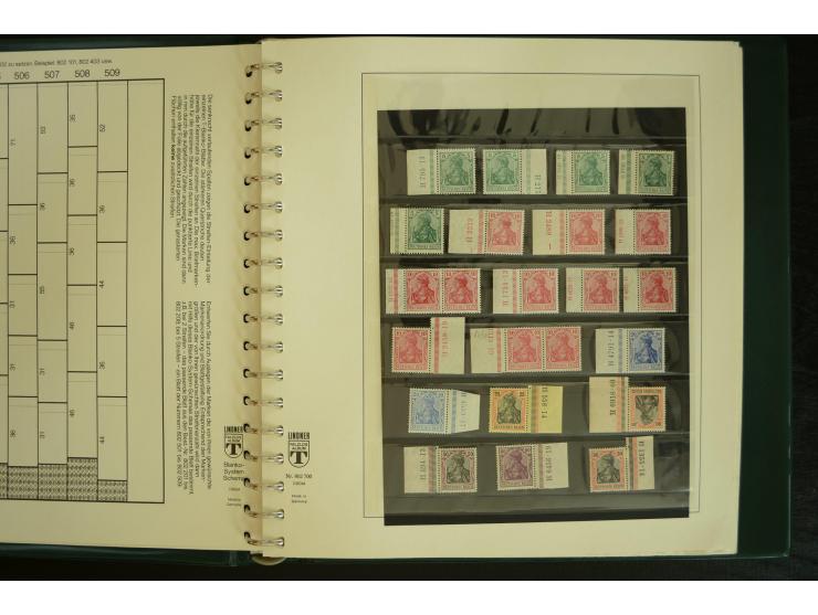 1902/1923, sehr umfangreiche Spezial-Sammlung "Hausauftragsnummern" ab Germania mit einigen hundert Paaren und Einzelwerten i