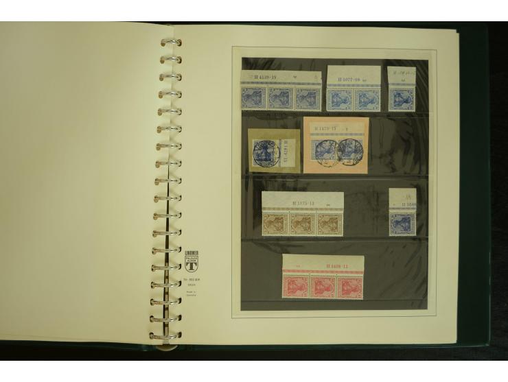 1902/1923, sehr umfangreiche Spezial-Sammlung "Hausauftragsnummern" ab Germania mit einigen hundert Paaren und Einzelwerten i