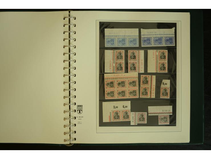1902/1923, sehr umfangreiche Spezial-Sammlung "Hausauftragsnummern" ab Germania mit einigen hundert Paaren und Einzelwerten i