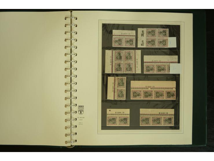 1902/1923, sehr umfangreiche Spezial-Sammlung "Hausauftragsnummern" ab Germania mit einigen hundert Paaren und Einzelwerten i