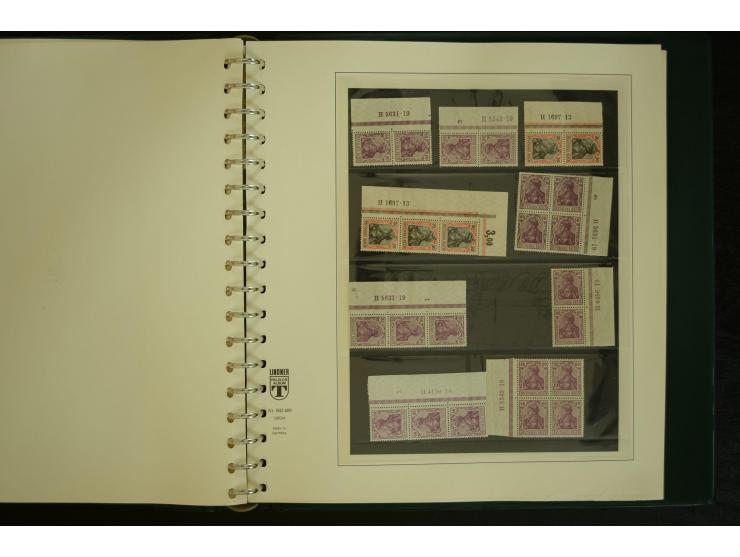 1902/1923, sehr umfangreiche Spezial-Sammlung "Hausauftragsnummern" ab Germania mit einigen hundert Paaren und Einzelwerten i