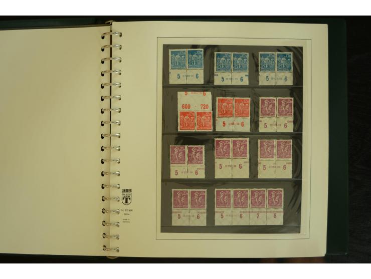 1902/1923, sehr umfangreiche Spezial-Sammlung "Hausauftragsnummern" ab Germania mit einigen hundert Paaren und Einzelwerten i