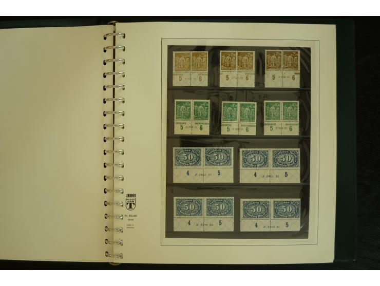 1902/1923, sehr umfangreiche Spezial-Sammlung "Hausauftragsnummern" ab Germania mit einigen hundert Paaren und Einzelwerten i