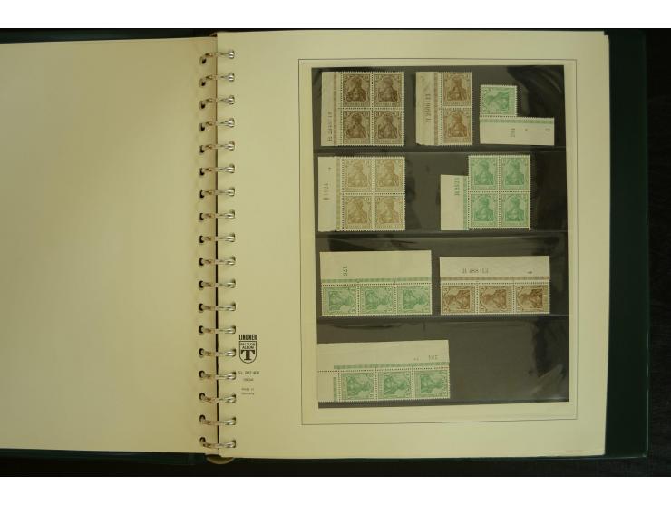1902/1923, sehr umfangreiche Spezial-Sammlung "Hausauftragsnummern" ab Germania mit einigen hundert Paaren und Einzelwerten i