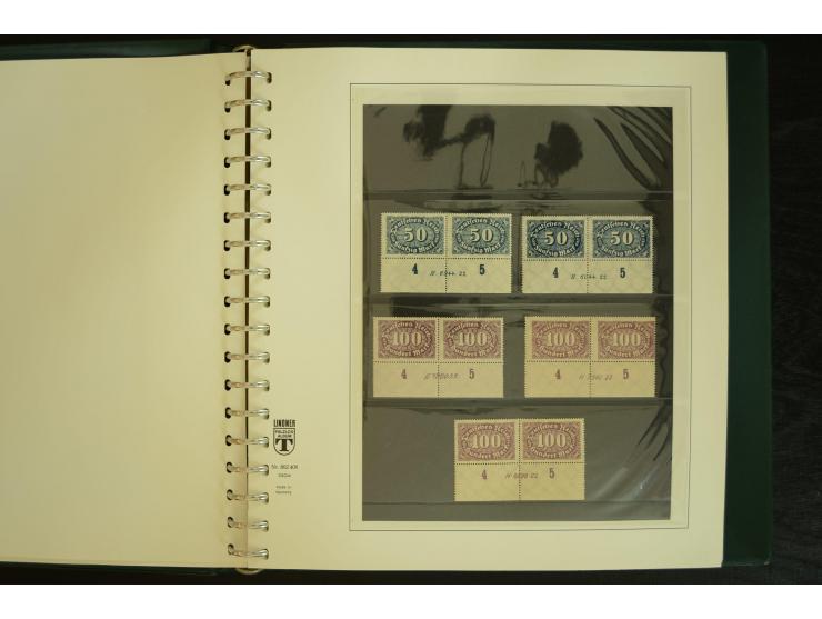 1902/1923, sehr umfangreiche Spezial-Sammlung "Hausauftragsnummern" ab Germania mit einigen hundert Paaren und Einzelwerten i