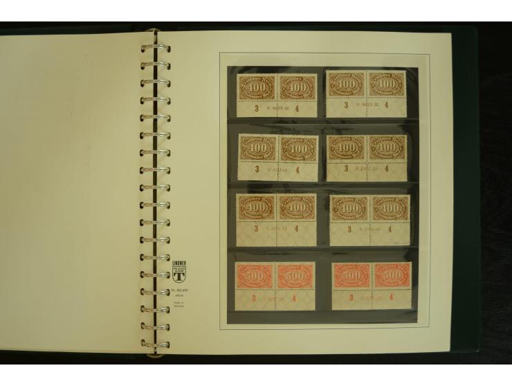 1902/1923, sehr umfangreiche Spezial-Sammlung "Hausauftragsnummern" ab Germania mit einigen hundert Paaren und Einzelwerten i