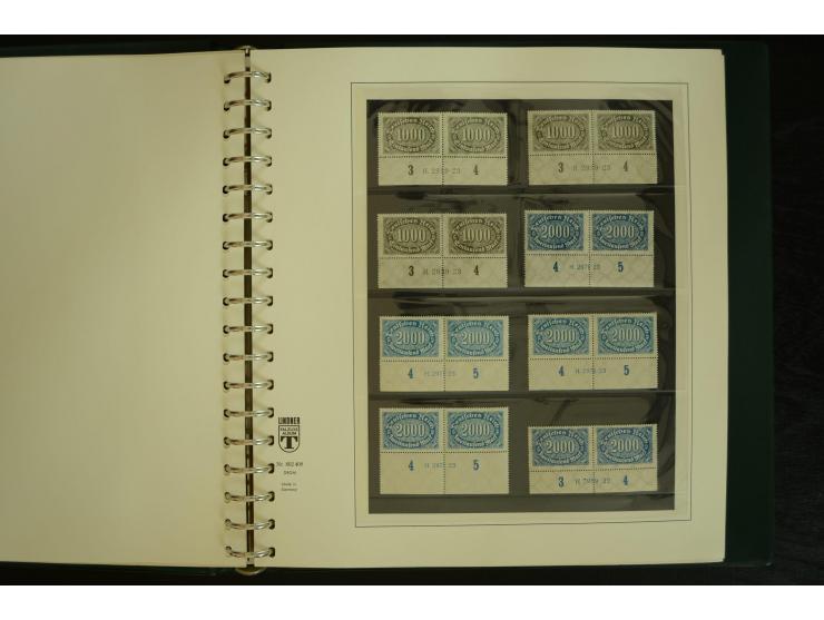 1902/1923, sehr umfangreiche Spezial-Sammlung "Hausauftragsnummern" ab Germania mit einigen hundert Paaren und Einzelwerten i