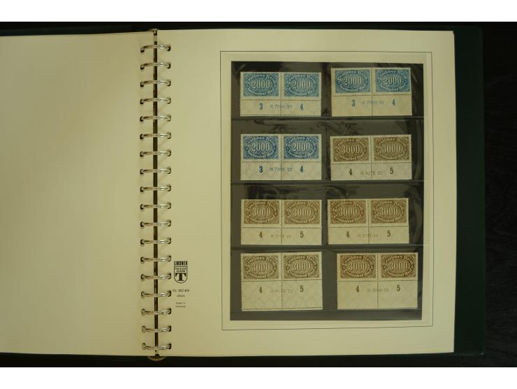 1902/1923, sehr umfangreiche Spezial-Sammlung "Hausauftragsnummern" ab Germania mit einigen hundert Paaren und Einzelwerten i