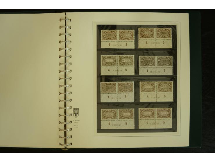 1902/1923, sehr umfangreiche Spezial-Sammlung "Hausauftragsnummern" ab Germania mit einigen hundert Paaren und Einzelwerten i