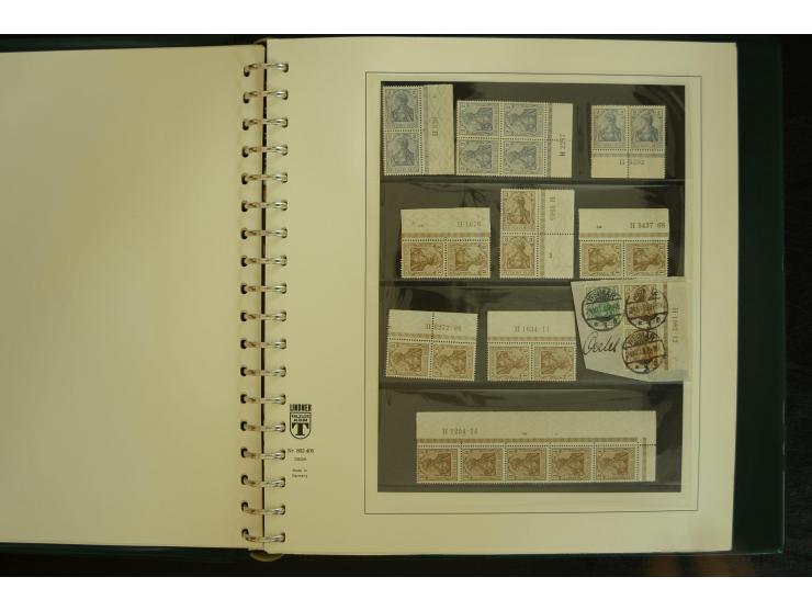 1902/1923, sehr umfangreiche Spezial-Sammlung "Hausauftragsnummern" ab Germania mit einigen hundert Paaren und Einzelwerten i