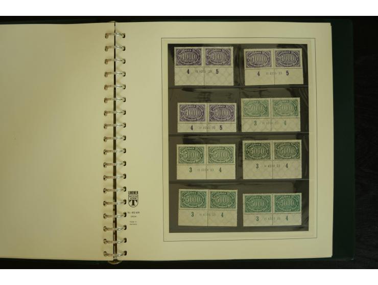 1902/1923, sehr umfangreiche Spezial-Sammlung "Hausauftragsnummern" ab Germania mit einigen hundert Paaren und Einzelwerten i