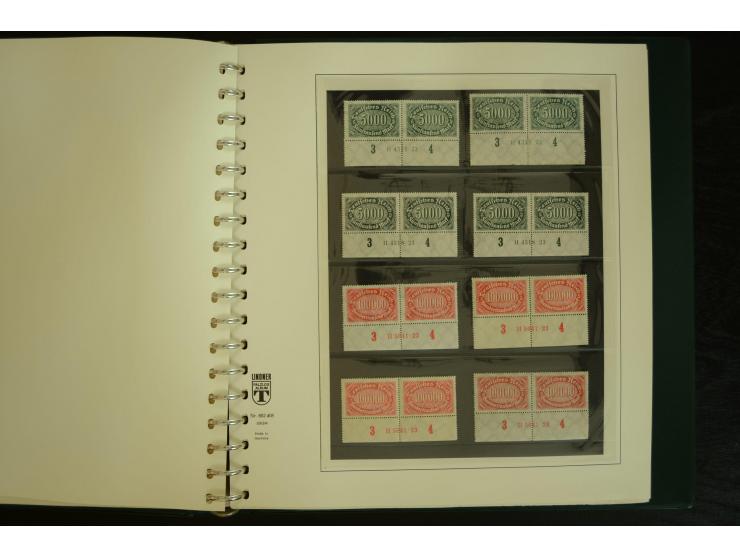 1902/1923, sehr umfangreiche Spezial-Sammlung "Hausauftragsnummern" ab Germania mit einigen hundert Paaren und Einzelwerten i