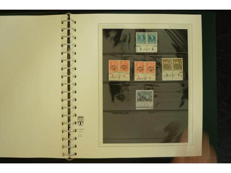 1902/1923, sehr umfangreiche Spezial-Sammlung "Hausauftragsnummern" ab Germania mit einigen hundert Paaren und Einzelwerten i