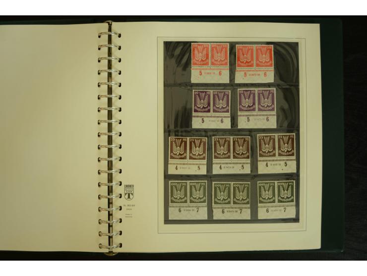 1902/1923, sehr umfangreiche Spezial-Sammlung "Hausauftragsnummern" ab Germania mit einigen hundert Paaren und Einzelwerten i