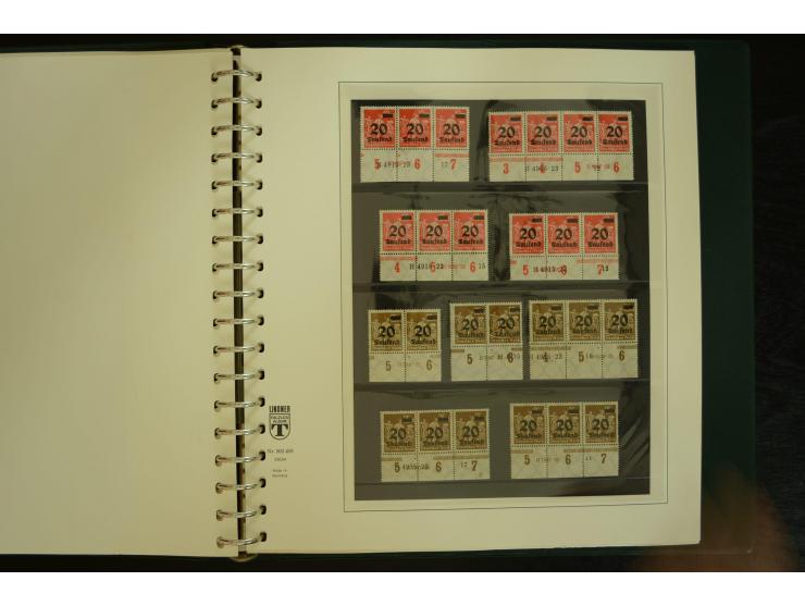 1902/1923, sehr umfangreiche Spezial-Sammlung "Hausauftragsnummern" ab Germania mit einigen hundert Paaren und Einzelwerten i