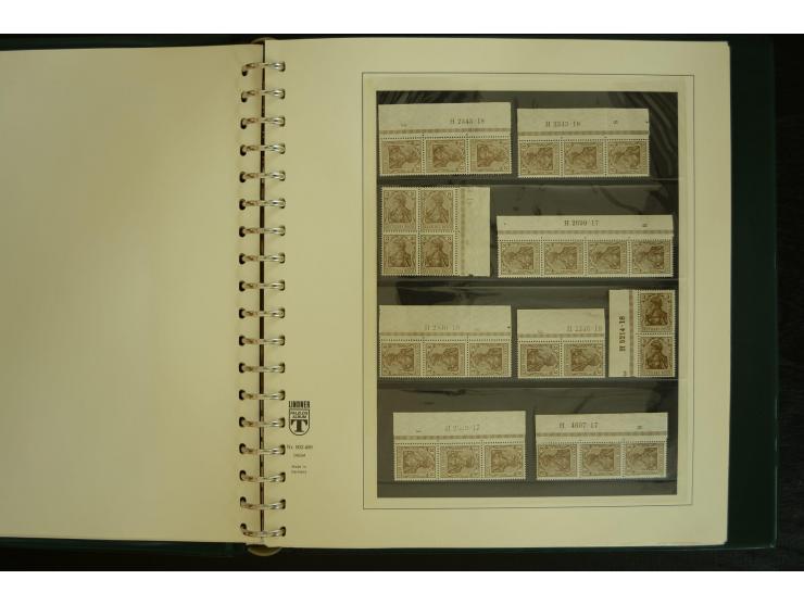 1902/1923, sehr umfangreiche Spezial-Sammlung "Hausauftragsnummern" ab Germania mit einigen hundert Paaren und Einzelwerten i