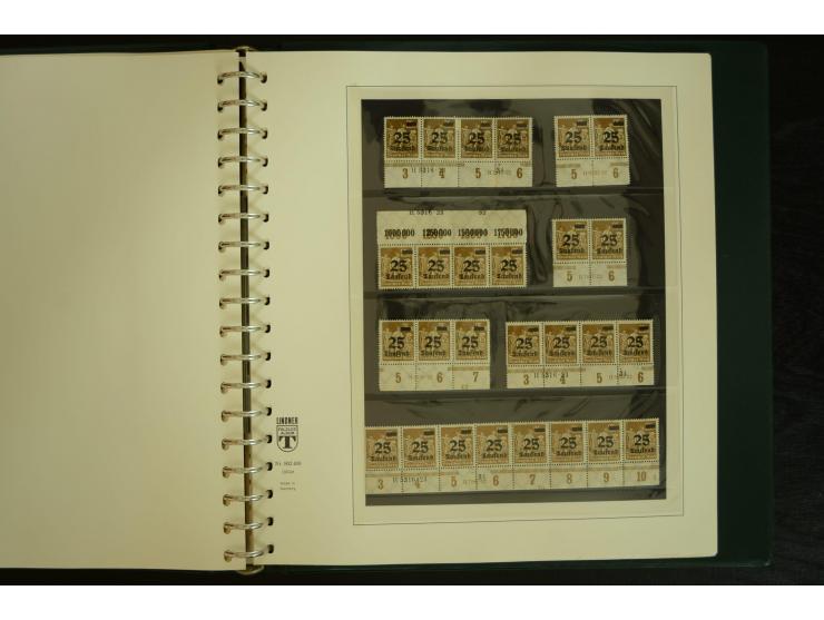 1902/1923, sehr umfangreiche Spezial-Sammlung "Hausauftragsnummern" ab Germania mit einigen hundert Paaren und Einzelwerten i